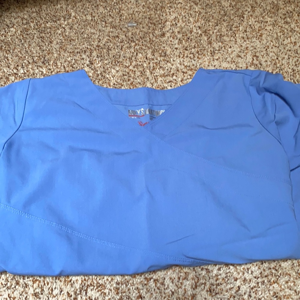 Grey’s Anatomy Cross Scrub Top - M - Ceil Blue
